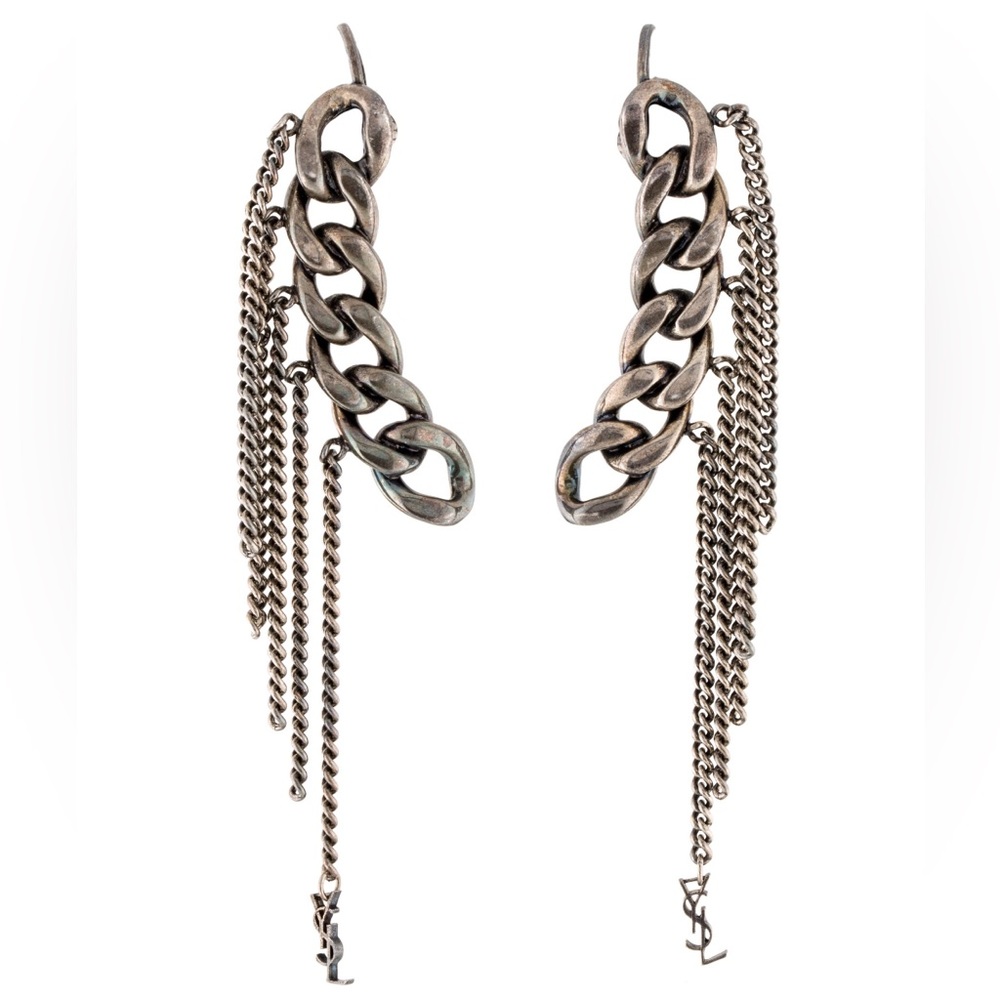 Saint Laurent Cascade Chain Ear Climbers